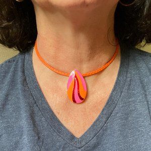 Pink, Orange and Red Choker